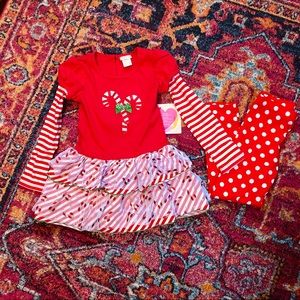 NWT Youngland Christmas outfit size 6